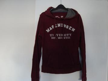 Maat M. Rode organisch katoenen WAGENINGEN hoody. beschikbaar voor biedingen