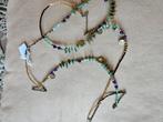 Ketting met bedeltjes boho ibiza stijl nieuw, Ophalen of Verzenden, Nieuw, Overige materialen