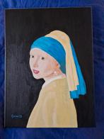 MEISJE MET DE PAREL, abstract zelf geschilderd 30X40, Ophalen