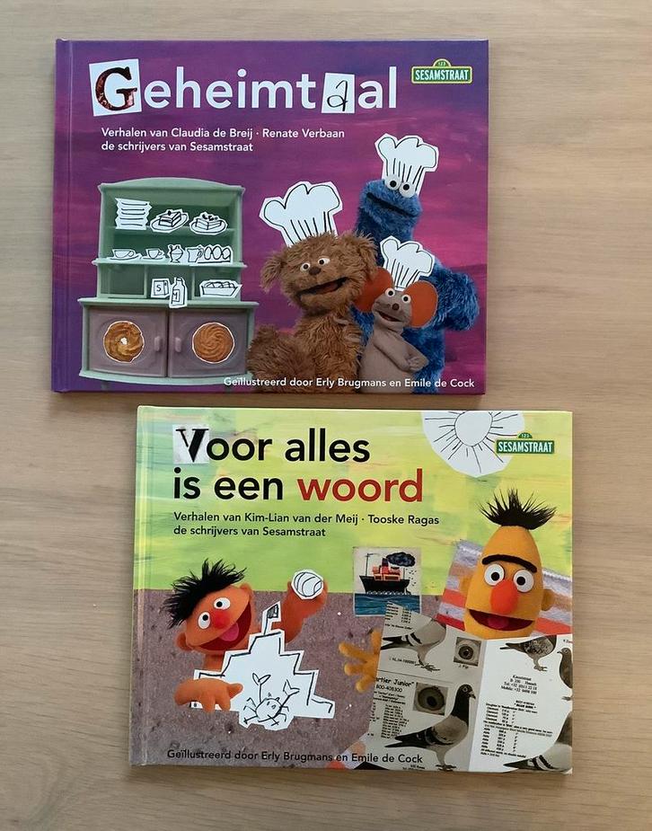2 Sesamstraatboeken: Geheimtaal & Voor alles is een woord., Boeken, Kinderboeken | Kleuters, Nieuw, Ophalen of Verzenden