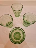 Boheems Kristal Uranium Glazen Set - 1970s, Ophalen of Verzenden, Gebruikt, Waterglas