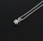 Briljant zirkonia hanger 14k goud anker schakel ketting dame