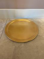 Vintage goud/messing dienblad, Ophalen, Zo goed als nieuw, Rond, Metaal