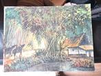Mooie Aquarel Indonesië, Ophalen of Verzenden