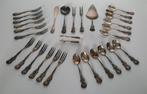 Zeldzame Jugendstil dessert bestekset 12 personen, Ophalen, Zo goed als nieuw, Zilver, Bestekset
