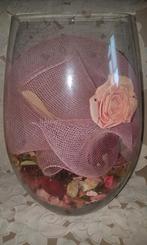 Glazen bokaal, gedecoreerd. Nieuw!, Ophalen of Verzenden, Nieuw, Rond, Glas