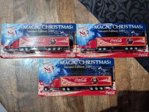Coca Cola Kerst Trucks Magic Christmas 2003 Edition alle 3, Hobby en Vrije tijd, Modelauto's | 1:87, Nieuw, Bus of Vrachtwagen
