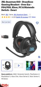 JBL Quantum 610 Draadloze Gaming Headset - Zwart, Overige merken, Gebruikt, Ophalen of Verzenden, Over oor (circumaural)