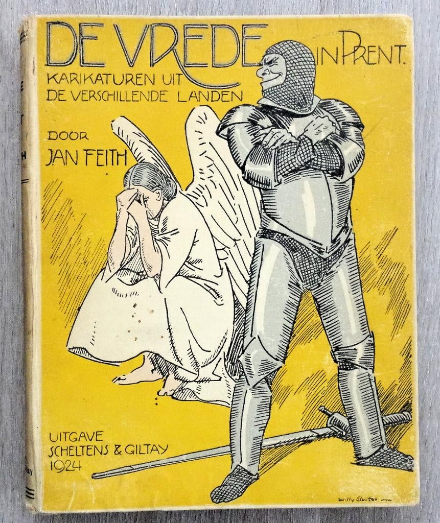De vrede in prent HC Jan Feith - Politieke karikaturen, Antiek en Kunst, Antiek | Boeken en Bijbels, Ophalen of Verzenden
