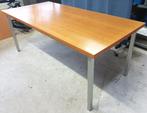 Mooie tafel met metalen onderstel, Huis en Inrichting, Tafels | Eettafels, Ophalen, Gebruikt, 50 tot 100 cm, Vijf personen of meer
