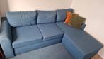 Slaapbank met chaise longue en opbergruimte, Ophalen, Zo goed als nieuw, Stof, Modern