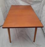 Vintage Retro Boho Tafel Eettafel Uitschuifbaar, Huis en Inrichting, Tafels | Eettafels, Ophalen, Gebruikt, Teakhout, 50 tot 100 cm