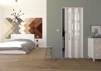 KORTING! Luciana vouwdeur met glas kleur wit essen 88.5x214, 100 tot 150 cm, 200 cm of meer, Wit, Nieuw