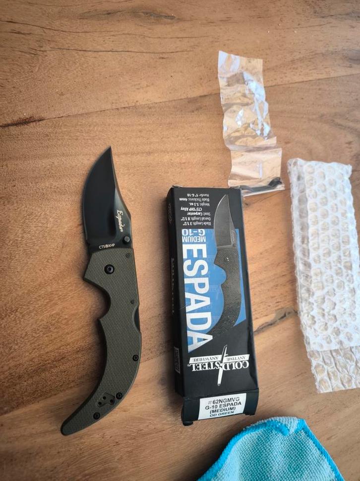 Cold steel Espada Medium CTS XHP nieuw OD green, Verzamelen, Militaria | Algemeen, Overige soorten, Mes of Dolk, Amerika, Ophalen of Verzenden