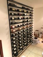 Wijnrek zwart staal 180 x 210 cm  *zonder inhoud*, Huis en Inrichting, Woonaccessoires | Wijnrekken, Ophalen, Zo goed als nieuw