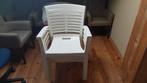 4 plastic tuinstoelen, Huis en Inrichting, Stoelen, Ophalen, Kunststof, Gebruikt, Wit