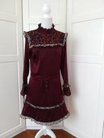 Harper & Yve wijnrode panter mini jurk, maat XS (valt als S), Kleding | Dames, Ophalen of Verzenden, Gedragen, Boven de knie, Rood