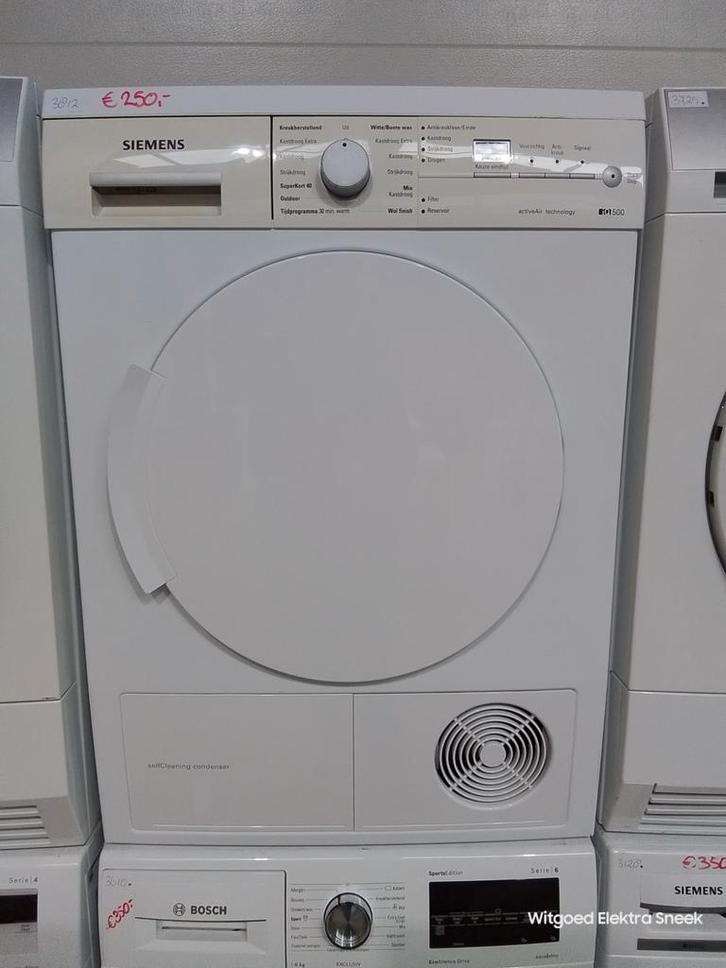 Siemens IQ 500 warmtepompdroger, 3 maand garantie 3812, Witgoed en Apparatuur, Wasdrogers, Refurbished, Condens, Voorlader, 6 tot 8 kg
