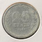 25 Cent Zink / Zinken Kwartje uit 1941 van Wilhelmina, Verzenden, Koningin Wilhelmina, 25 cent, Losse munt