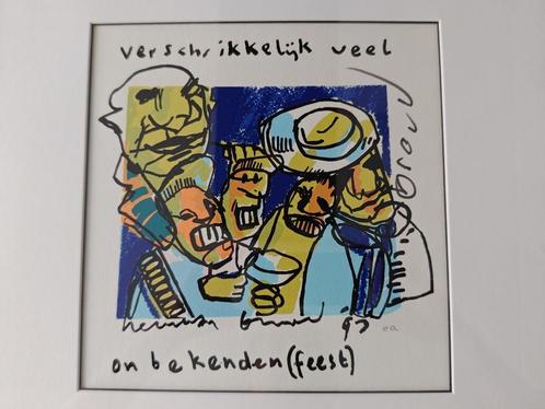 Herman Brood Verschrikkelijk Veel Onbekenden Feest zeefdruk, Antiek en Kunst, Kunst | Schilderijen | Modern, Ophalen of Verzenden