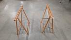 Houten schragen + losse bladen voor tafels, Ophalen, Tafelpoot, Gebruikt, 50 tot 100 cm