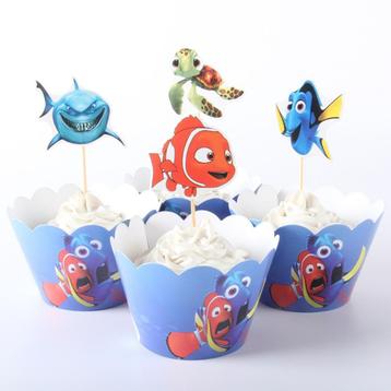 Mooie FINDING NEMO cupcakehouders & toppers pak/24 st € 7,95 beschikbaar voor biedingen