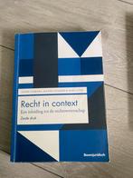 Jeanne Gaakeer - Recht in context, Boeken, Ophalen of Verzenden, Zo goed als nieuw, Jeanne Gaakeer; Marc Loth; Sanne Taekema
