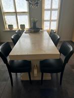 Zware eiken eettafel., Huis en Inrichting, Tafels | Eettafels, Ophalen, Gebruikt, 50 tot 100 cm, Vijf personen of meer