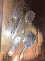 Vintage verzilverde Toiletset, Antiek en Kunst, Ophalen of Verzenden, Zilver