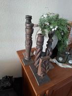 Houten kandelaars, Ophalen of Verzenden, Zo goed als nieuw