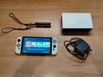 Nintendo Switch OLED – console + accessoires, Spelcomputers en Games, Spelcomputers | Nintendo Switch, Zo goed als nieuw, Met 1 controller