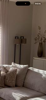 Vloerlamp John Zwart - 2 Lampenkappen, Huis en Inrichting, Banken | Bankstellen, Ophalen, Gebruikt, Metaal, Minder dan 150 cm