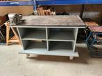 (*0022) Verrijdbare werkbank van 120x60x85 cm BxDxH.., Ophalen, Gebruikt, ., Bankschroef