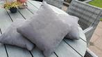 3 kussentjes antraciet grijs suède 40 x 40 cm., Huis en Inrichting, Woonaccessoires | Kussens, Ophalen of Verzenden, Zo goed als nieuw