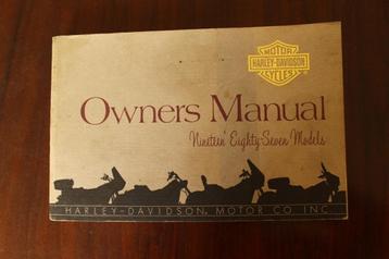 Harley Davidson 1987 motorcycle owner's manual FLTC FXR FLHT beschikbaar voor biedingen