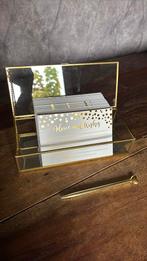 100x Advies en wenskaarten bruiloft wit goud, Ophalen of Verzenden, Nieuw, Versiering, Geboorte of Huwelijk