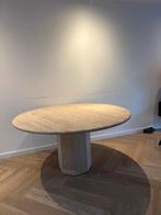 Travertin Eettafel 140cm - Zo Goed Als Nieuw!, Huis en Inrichting, Tafels | Eettafels, Overige materialen, 100 tot 150 cm, Ophalen of Verzenden