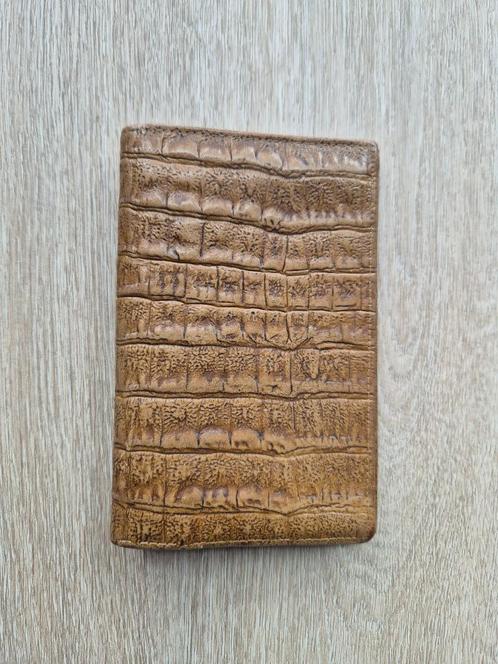 Nostalgische portefeuille, Sieraden, Tassen en Uiterlijk, Portemonnees, Zo goed als nieuw, Bruin, Leer, Ophalen of Verzenden