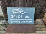 reclame bord uit lichtzuil 24/24 en korting benzine/diesel, Ophalen, Gebruikt, Reclamebord