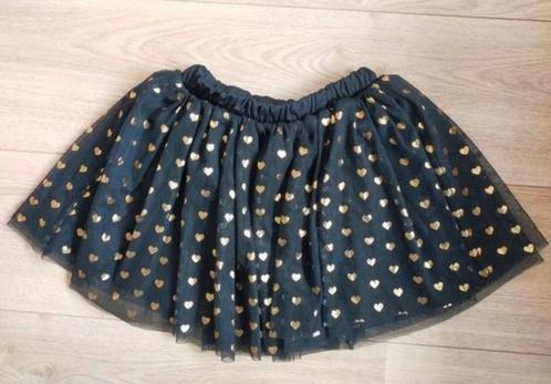 Zgan! Mooie zwarte rok met gouden hartjes Liz Devy!Mt 110/11, Kinderen en Baby's, Kinderkleding | Maat 110, Zo goed als nieuw