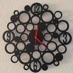 Moderne Zwarte Wandklok 40.cm, Huis en Inrichting, Woonaccessoires | Klokken, Ophalen of Verzenden, Nieuw, Analoog, Wandklok
