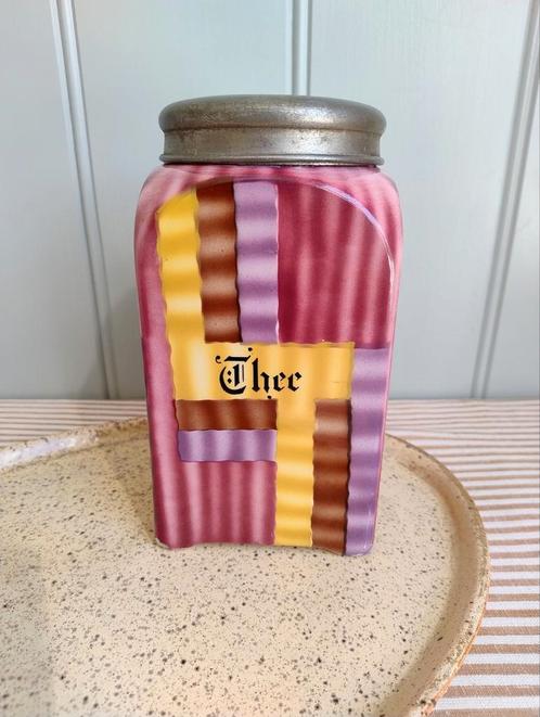 Vintage! Prachtige voorraadpot thee bohemian porselein, Verzamelen, Retro, Huis en Inrichting, Ophalen of Verzenden