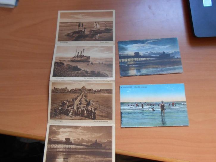 6 oude ongelopen ansichtkaarten Scheveningen, Verzamelen, Ansichtkaarten | Nederland, Ongelopen, Zuid-Holland, 1920 tot 1940, Ophalen of Verzenden
