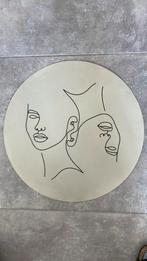 Ronde metalen wanddecoratie, Huis en Inrichting, Woonaccessoires | Wanddecoraties, Ophalen of Verzenden