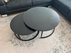 2 Inschuifbare Salontafels, Huis en Inrichting, Tafels | Salontafels, Ophalen, Gebruikt, Rond, 50 tot 100 cm