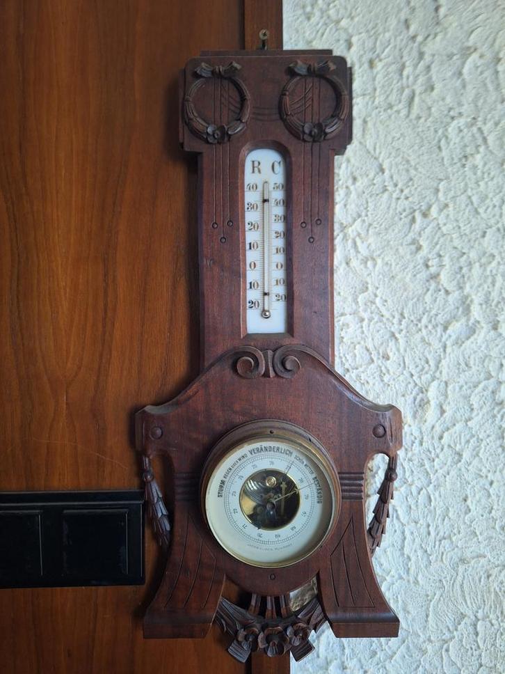 Jugendstil Baro-Thermometer, 1900-1920, Antiek en Kunst, Antiek | Overige Antiek, Ophalen