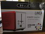 Nieuwe Amerikaanse broodrooster BELLA Toaster - Rood/Zilver, Ophalen of Verzenden, Nieuw, Uitneembare kruimellade