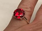 Zilveren ring Robijn, Verzenden, Met edelsteen, Dame, Zilver