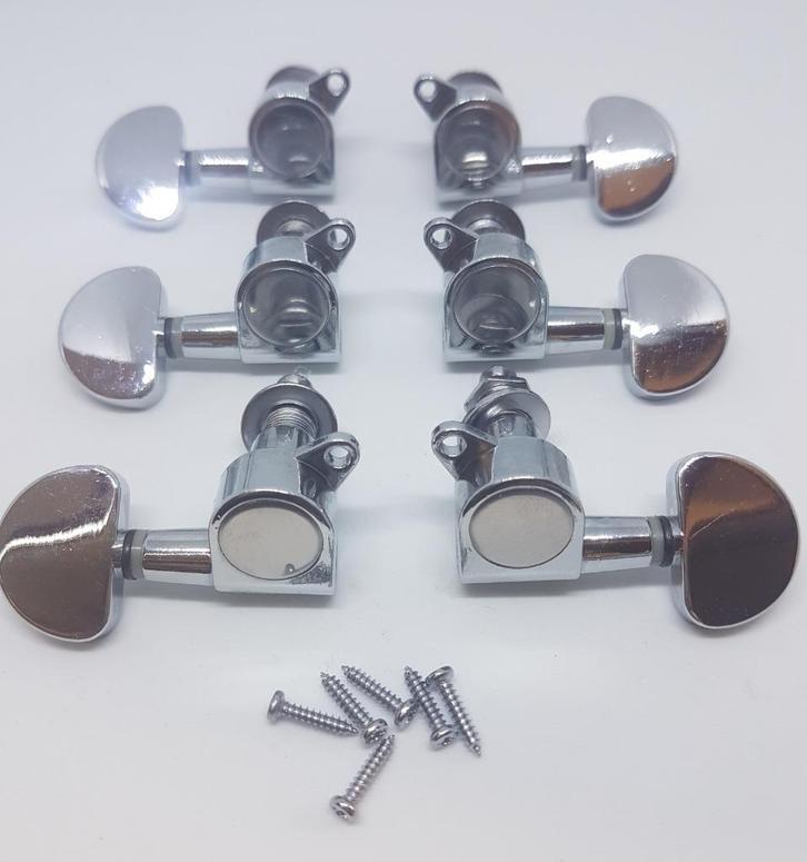 GRATIS VERZENDEN Tuners 3R 3L Chroom Nieuw, Muziek en Instrumenten, Instrumenten | Onderdelen, Nieuw, Elektrische gitaar, Verzenden