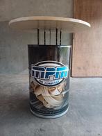 Olievat statafel, Ophalen